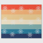 Papier Cadeau Noël Retro les années 70 Stripes (Plat)