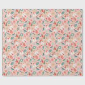 Papier Cadeau Noël Retro Pastel (Plat)
