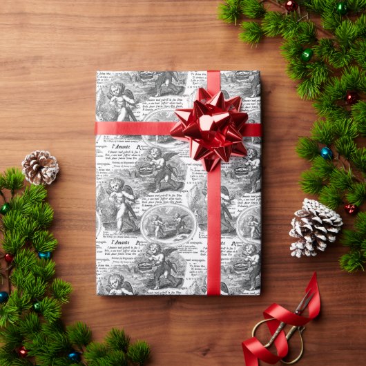 Papier Cadeau Noël romantique ou les Mariages cupides dans l'amo (Cadeau de vacances)