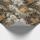 Papier Cadeau Noël romantique victorien (Coin)