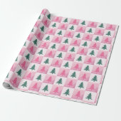 Papier Cadeau Noël rose (Déroulé)