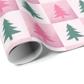 Papier Cadeau Noël rose (Coin rond)