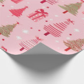 Papier Cadeau Noël rose (Coin)