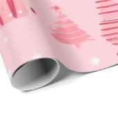 Papier Cadeau Noël rose (Coin rond)
