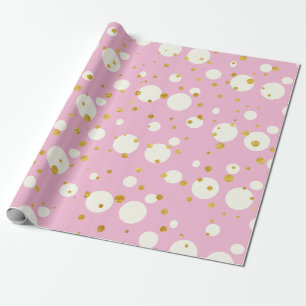 Papier Cadeau Noël rose Design géométrique Dotty