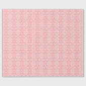 Papier Cadeau Noël rose et blanc (Plat)