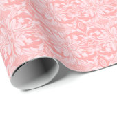 Papier Cadeau Noël rose et blanc (Coin rond)