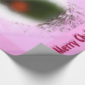 Papier Cadeau Noël rose Holly (Coin)