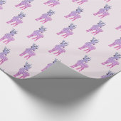 Papier Cadeau Noël rose moderne Motif (Coin)