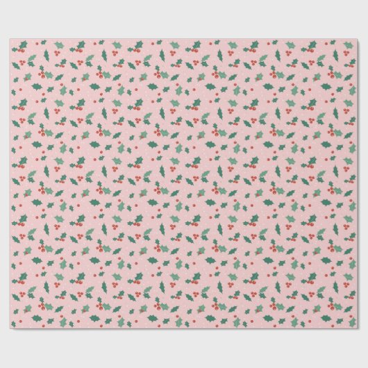 Papier Cadeau Noël rose mou (Plat)