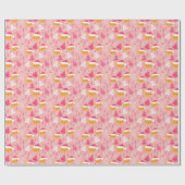 Papier Cadeau Noël rose nounours (Plat)