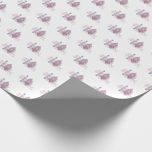 Papier Cadeau Noël rose Nutcracker (Coin)