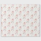 Papier Cadeau Noël rose petite fille (Plat)