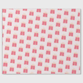 Papier Cadeau Noël rose présente Motif (Plat)