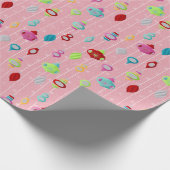 Papier Cadeau Noël rose rétro (Coin)