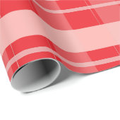 Papier Cadeau Noël rose rouge Plat (Coin rond)