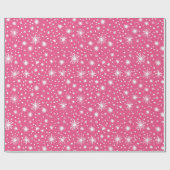 Papier Cadeau Noël rose simple (Plat)