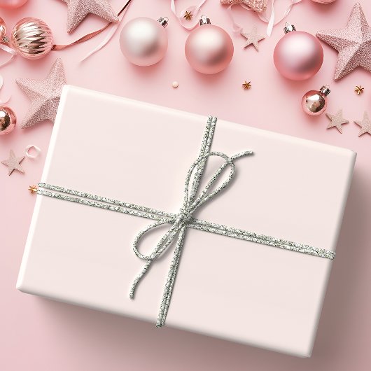 Papier Cadeau Noël Rose Uni