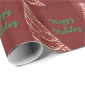 Papier Cadeau Noël rouge (Coin rond)