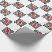 Papier Cadeau Noël Rouge Arbre Noël Noël À damiers Noël (Coin)