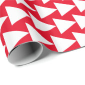 Papier Cadeau Noël Rouge Blanc Abstrait (Coin rond)