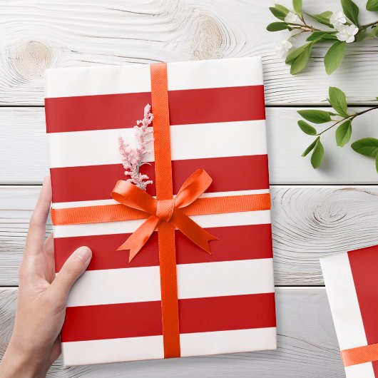 Papier Cadeau Noël Rouge blanc moderne