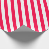 Papier Cadeau Noël Rouge Blanc rayé tendance Classic élégant (Coin)
