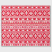 Papier Cadeau Noël Rouge Blanc Vacances Knit Vilain Sweat (Plat)