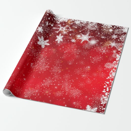 Papier Cadeau "Noël rouge et blanc" (Déroulé)