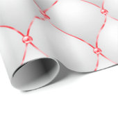 Papier Cadeau Noël Rouge et Blanc Glam (Coin rond)