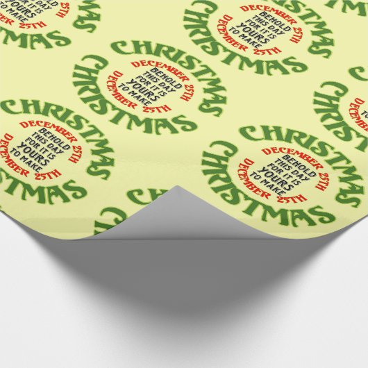 Papier Cadeau Noël rouge et vert (Coin)