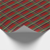 Papier Cadeau Noël rouge et vert plaid (Coin)