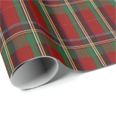 Papier Cadeau Noël rouge et vert plaid (Coin rond)