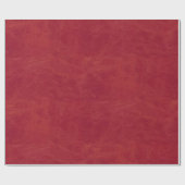 Papier Cadeau Noël Rouge Faux Cuir Texture (Plat)