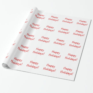 Papier Cadeau Noël Rouge Font Joyeux Vacances Voeux