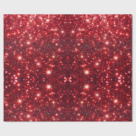 Papier Cadeau Noël rouge minimaliste simple (Plat)