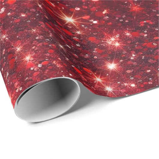 Papier Cadeau Noël rouge minimaliste simple (Coin rond)