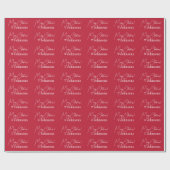 Papier Cadeau Noël Rouge moderne (Plat)