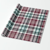 Papier Cadeau Noël Rouge Vert Plat (Déroulé)
