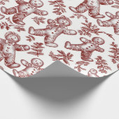 Papier Cadeau Noël Rouge Vintage (Coin)