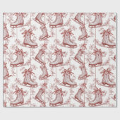Papier Cadeau Noël Rouge Vintage (Plat)
