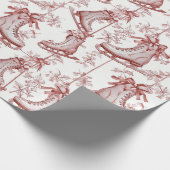 Papier Cadeau Noël Rouge Vintage (Coin)