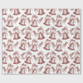 Papier Cadeau Noël Rouge Vintage (Plat)