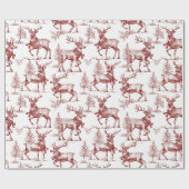 Papier Cadeau Noël Rouge Vintage (Plat)