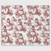 Papier Cadeau Noël Rouge Vintage (Plat)