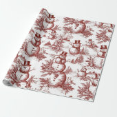 Papier Cadeau Noël Rouge Vintage (Déroulé)