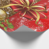 Papier Cadeau Noël Ruban Rouge (Coin)