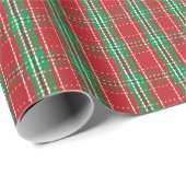 Papier Cadeau Noël Russe Rouge Agritourisme Vacances Plaid (Coin rond)