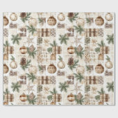 Papier Cadeau Noël rustique (Plat)