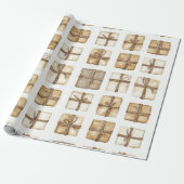 Papier Cadeau Noël rustique (Déroulé)